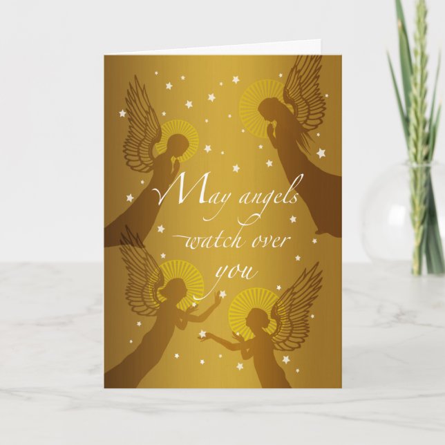 Må Änglar vakta över dig till Friend Kort (Framsida)