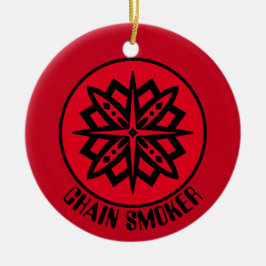 Må banan vara med dig, kedjerökare julgransprydnad keramik