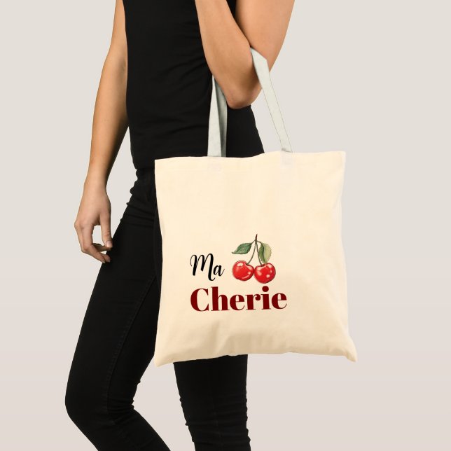 "Ma Cherie" Tote Bag Tygkasse (Framsida (produkt))