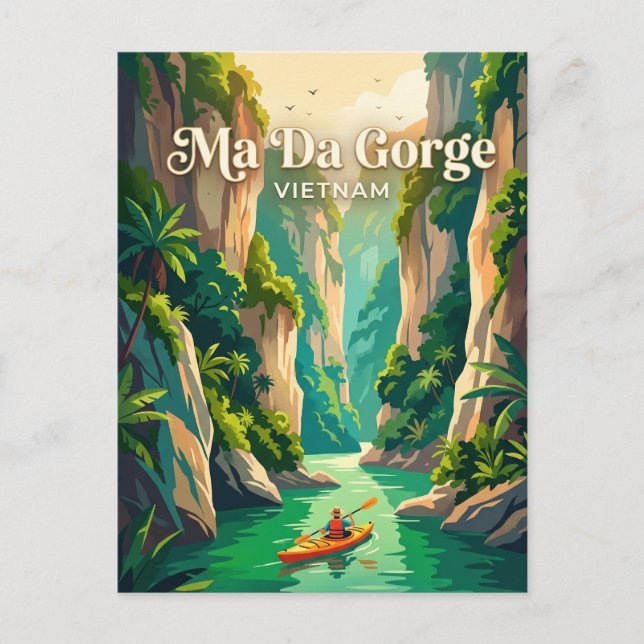 Ma Da Gorge Vietnam Vykort (Framsida)