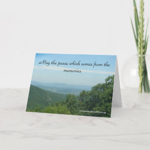 Må den fred som kommer, kondoleanskort kort