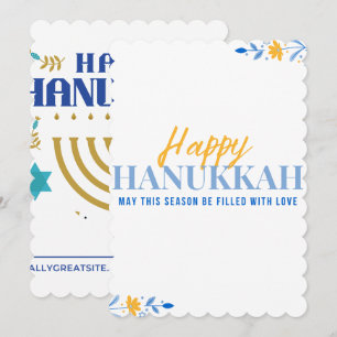 Må denna säsong vara fylld med kärlek Hanukkah-inb Inbjudningar