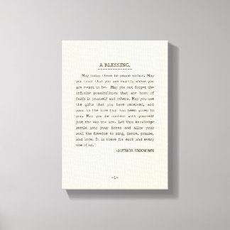 Må det i dag finnas fred inom canvastryck