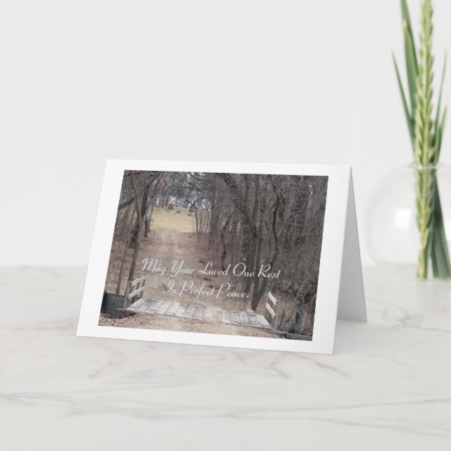 Må din älskade vila i Perfekt Peace på en Kort (Framsida)