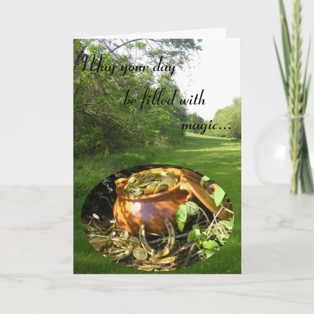 "Må din dag vara fylld med magi!" Kort (Framsida)