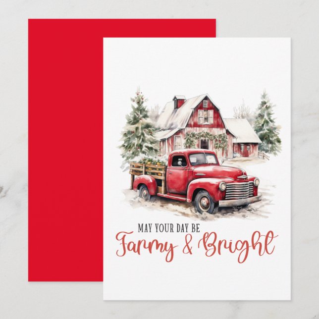 Må din dag vara Marry och Bright Inbjudningar (Fram/baksida)