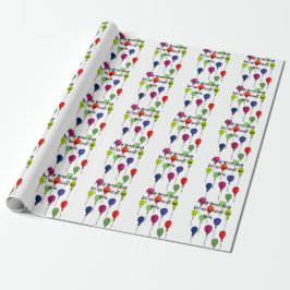 Må din dag vara speciella färgglada ballonger presentpapper