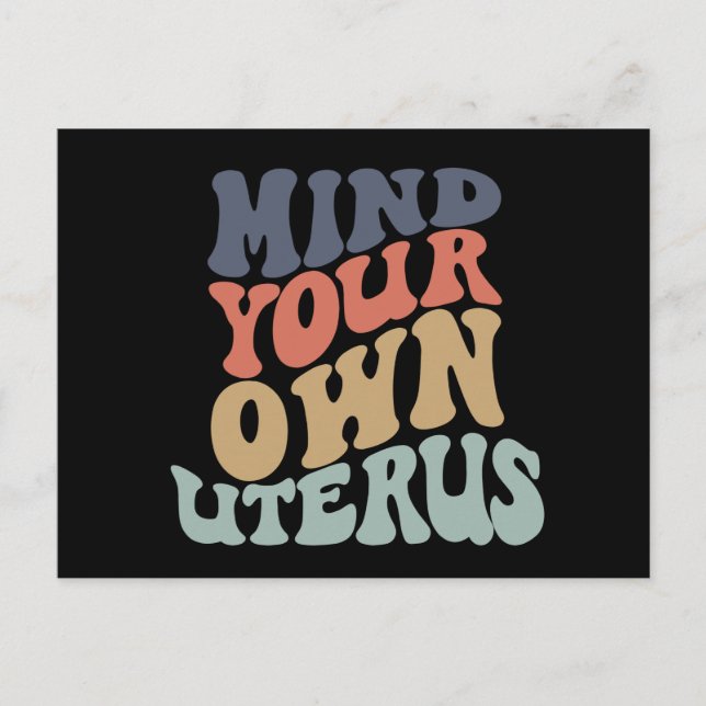 Må din egen Uterus Feminist... Vykort (Framsida)