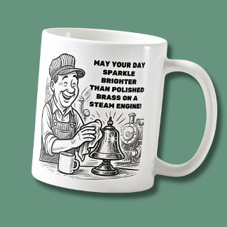 Må din Gnistra Bredare Steam Tåg Kaffemugg