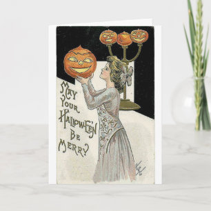 Må din Halloween vara hederlig kvinna och Pumpkin Kort