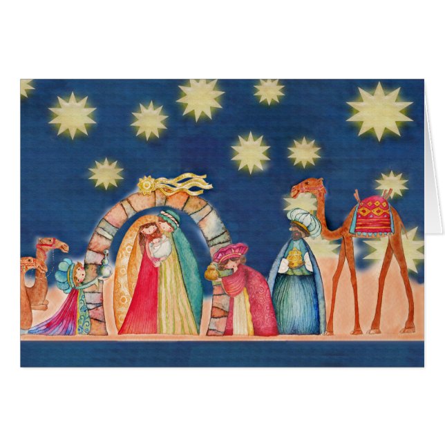 Må din jul vara magisk hälsningskort (Framsidan Horizontal)