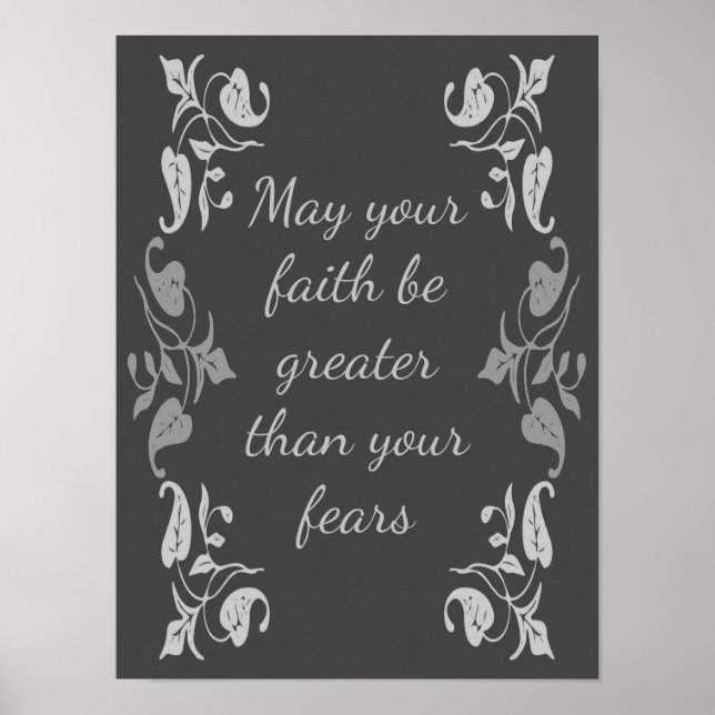 Må din tro vara underbarare än din rädsla Poster (Framsidan)