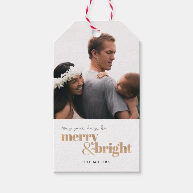 Må dina dagar bli goda och ljusa fotojul presentetikett (Framsidan)