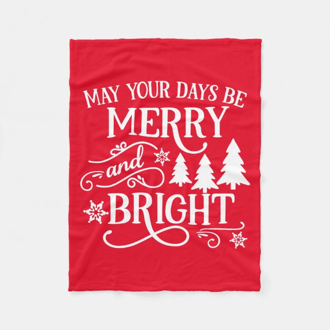 Må dina dagar vara goda och lätta fleecefilt (Framsidan)