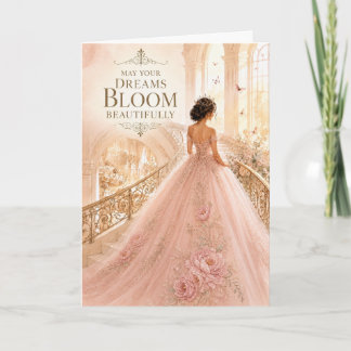 Må Dina Drömmar Blomma Vackert Quinceañera-kort Kort