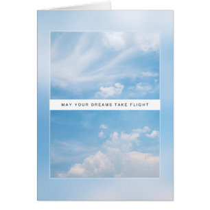 Må dina drömmar ta flyget - Cloud Birthday Card OBS Kort
