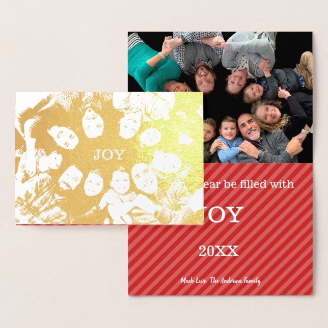 Må ditt år fyllas med Joy Jul Photo Folierat Kort (Display)
