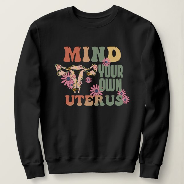 Må ditt eget Uterus tänka T Shirt (Design framsida)