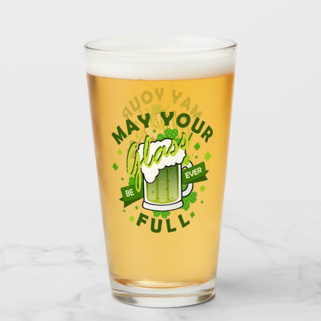Må ditt glas vara fullt grönt öl St. Patrick's (Baksida fylld)