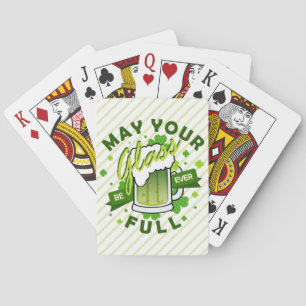 Må ditt glas vara fullt grönt öl St. Patrick's Casinokort