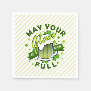 Må ditt glas vara fullt grönt öl St. Patrick's Pappersservett