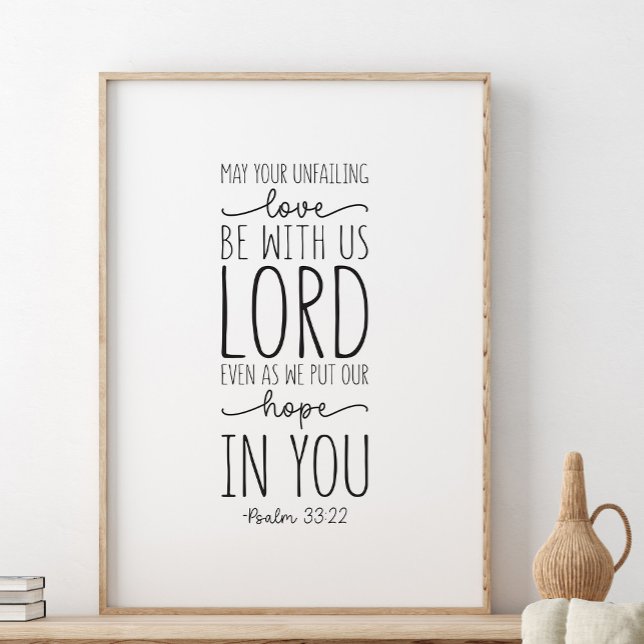 Må ditt osvikliga kärlek vara med oss, Psalm 33:22 Poster (Skapare uppladdad)