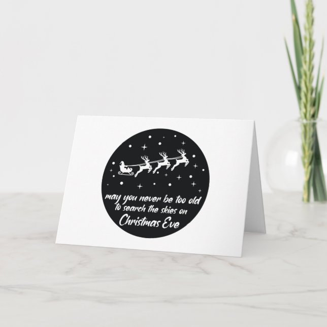 Må du aldrig bli för gammal för att söka julhimlen kort (Framsida)
