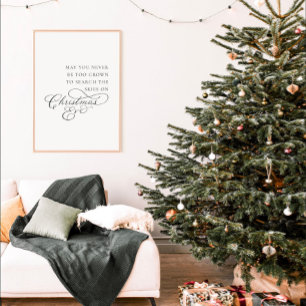 Må du aldrig bli för vuxen inför jul Kväll Poster