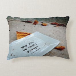 Må du alltid vara Lycklig, accentfyllning Prydnadskudde