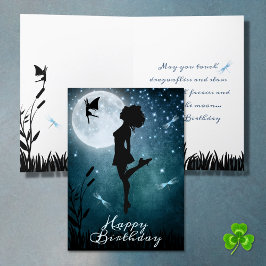 Må du dansa med Älvor Irish Dance Birthday Kort