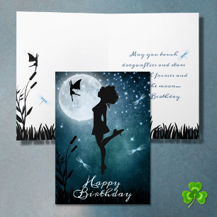 Må du dansa med Älvor Irish Dance Birthday Kort