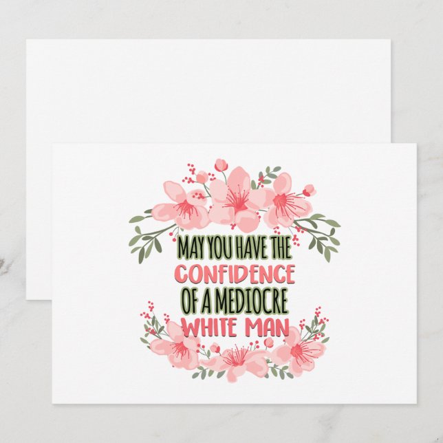 Må du ha förtroende för Mediocre White Man? Julkort (Fram/baksida)