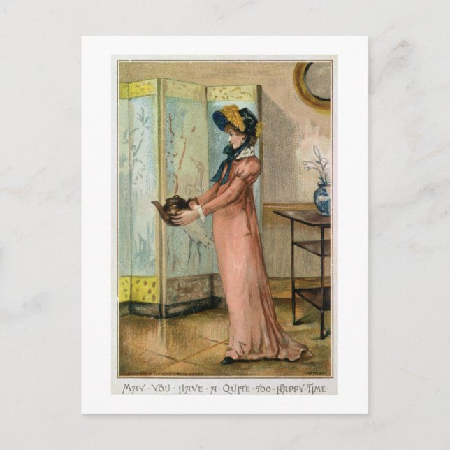 Må du ha lite för Lycklig, viktoriansk chr Vykort (Framsida)