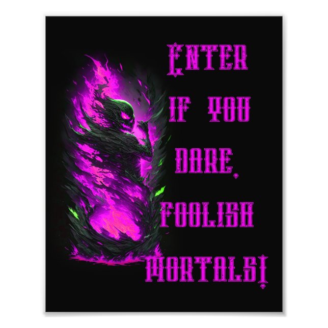 Må du våga, dumma dödliga! fototryck (Framsidan)