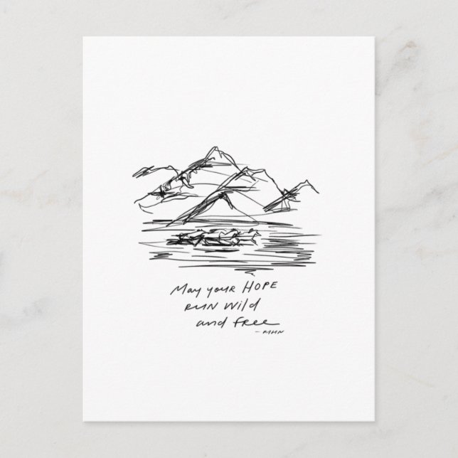 Må er hoppfulla vild i springa och gratis - inspir vykort (Framsida)