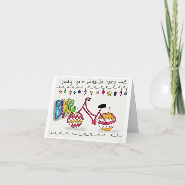 Må era dagar vara glada och cykla helgkort (Framsida)