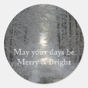 Må era dagar vara Merry och Bright Helgdag Runt Klistermärke