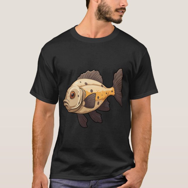 Må fisken vara med dig rolig fiske design t shirt (Framsida)