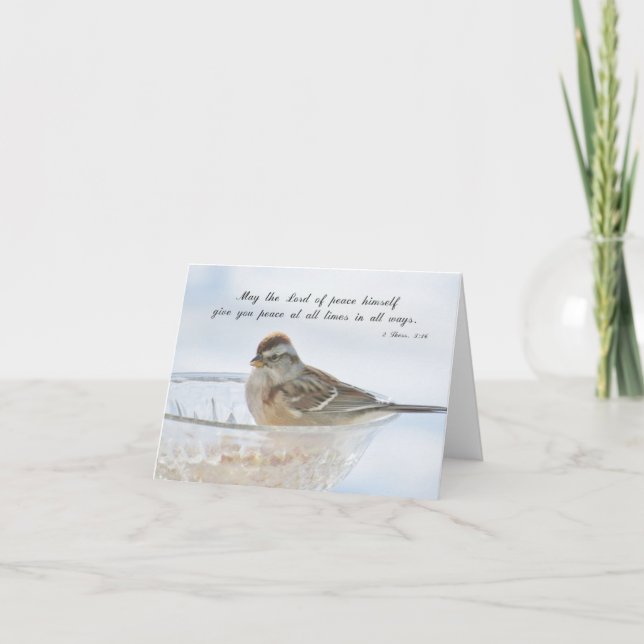 Må fredens Gud.. Ge You Peace Card Anteckningskort (Framsida)
