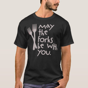Må gafflarna vara med er två fork Utensils Pullov T Shirt