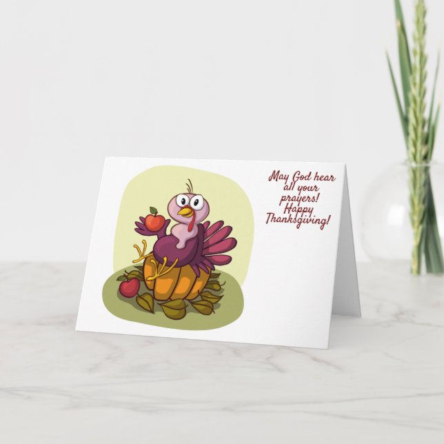 Må Gud höra alla era böner Tack Kort (Framsida)