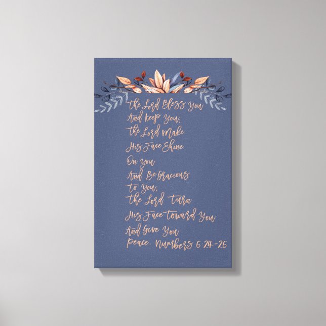 Må Gud låta dig och Behållan dig. Canvastryck (Framsida)