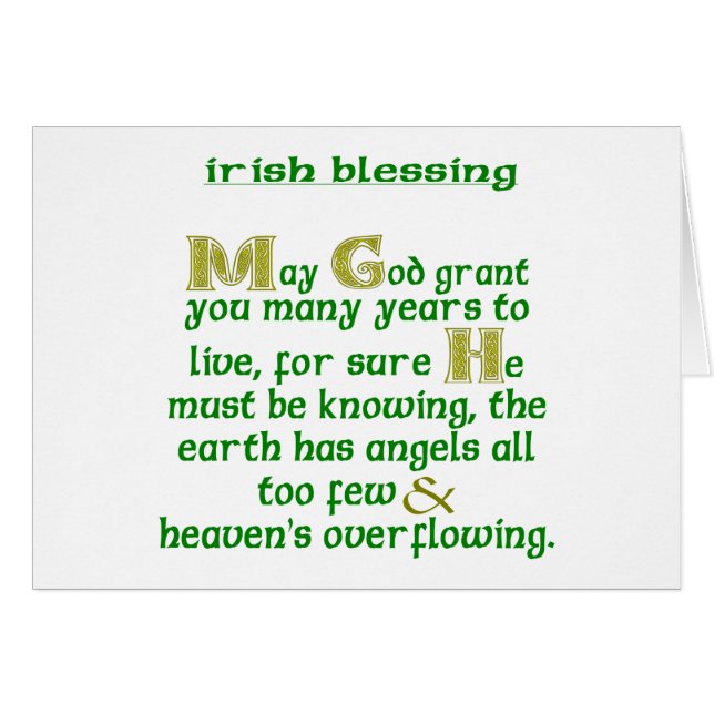 Må Gud skänka dig många år Hälsningskort (Framsidan Horizontal)