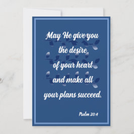 Må han ge önska dig ditt Psalm 20:4-kort Julkort