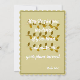 Må han ge önska dig ditt Psalm 20:4-kort Julkort