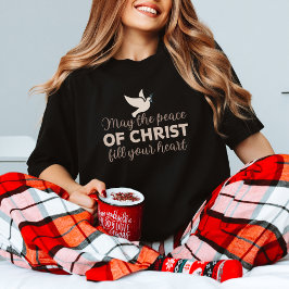 Må Kristi frid fylla ditt hjärta Budskap T Shirt