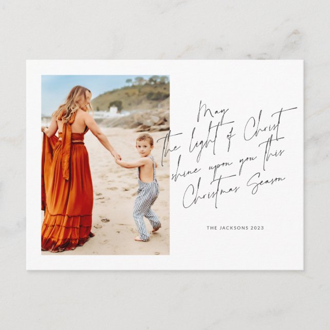 Må Kristus ljus skina på dig Helg Vykort (Framsida)