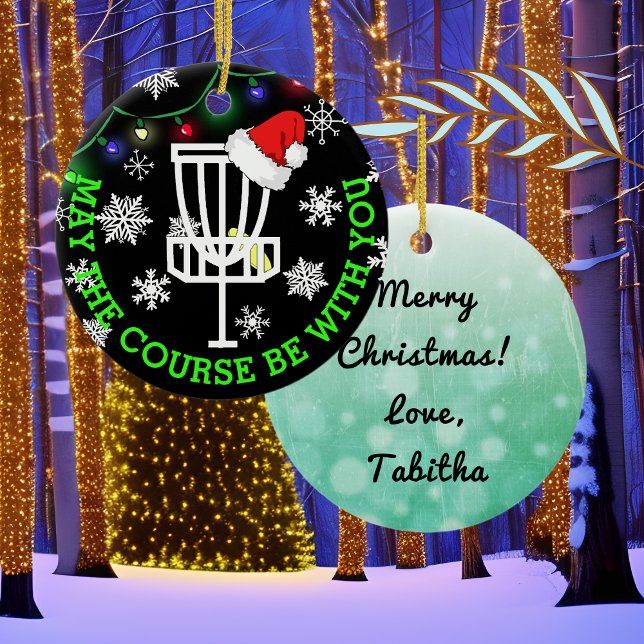 Må kursen vara med dig, Disk Golf-julen Julgransprydnad Keramik (Skapare uppladdad)