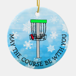 Må kursen vara med dig, Disk Golf Julgransprydnad Keramik