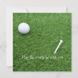 Må kursen vara med golf boll och T Julkort